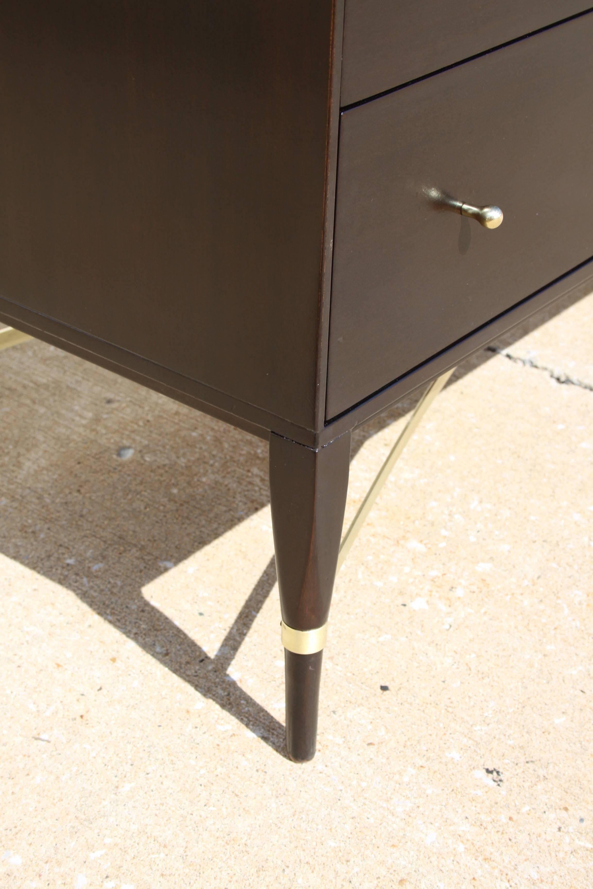 American Paul McCobb for Calvin Brass X-Base Eight-Drawer Dresser