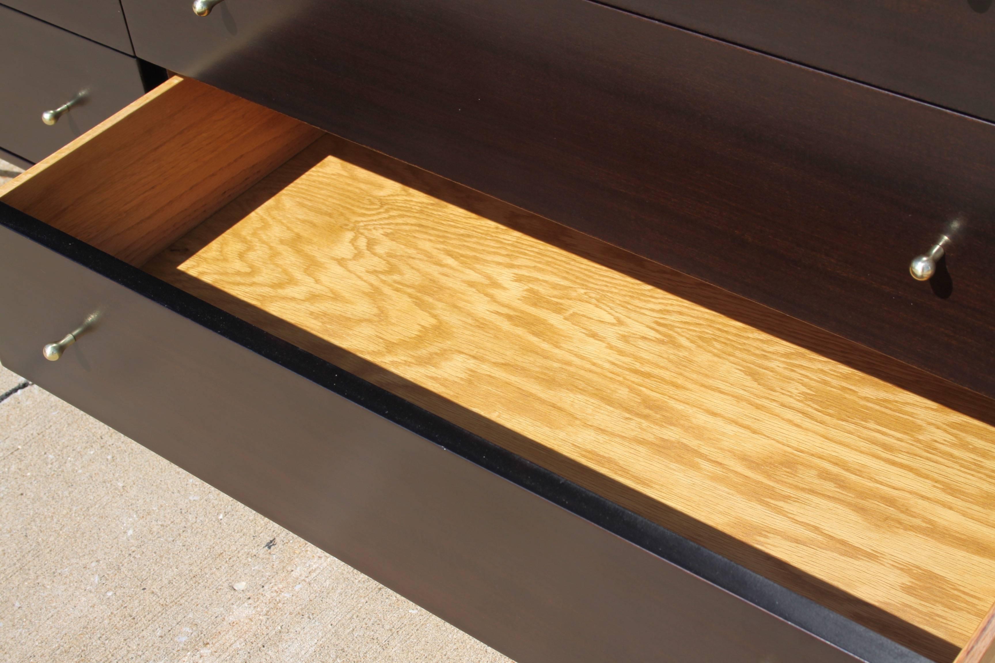 Mid-20th Century Paul McCobb for Calvin Brass X-Base Eight-Drawer Dresser