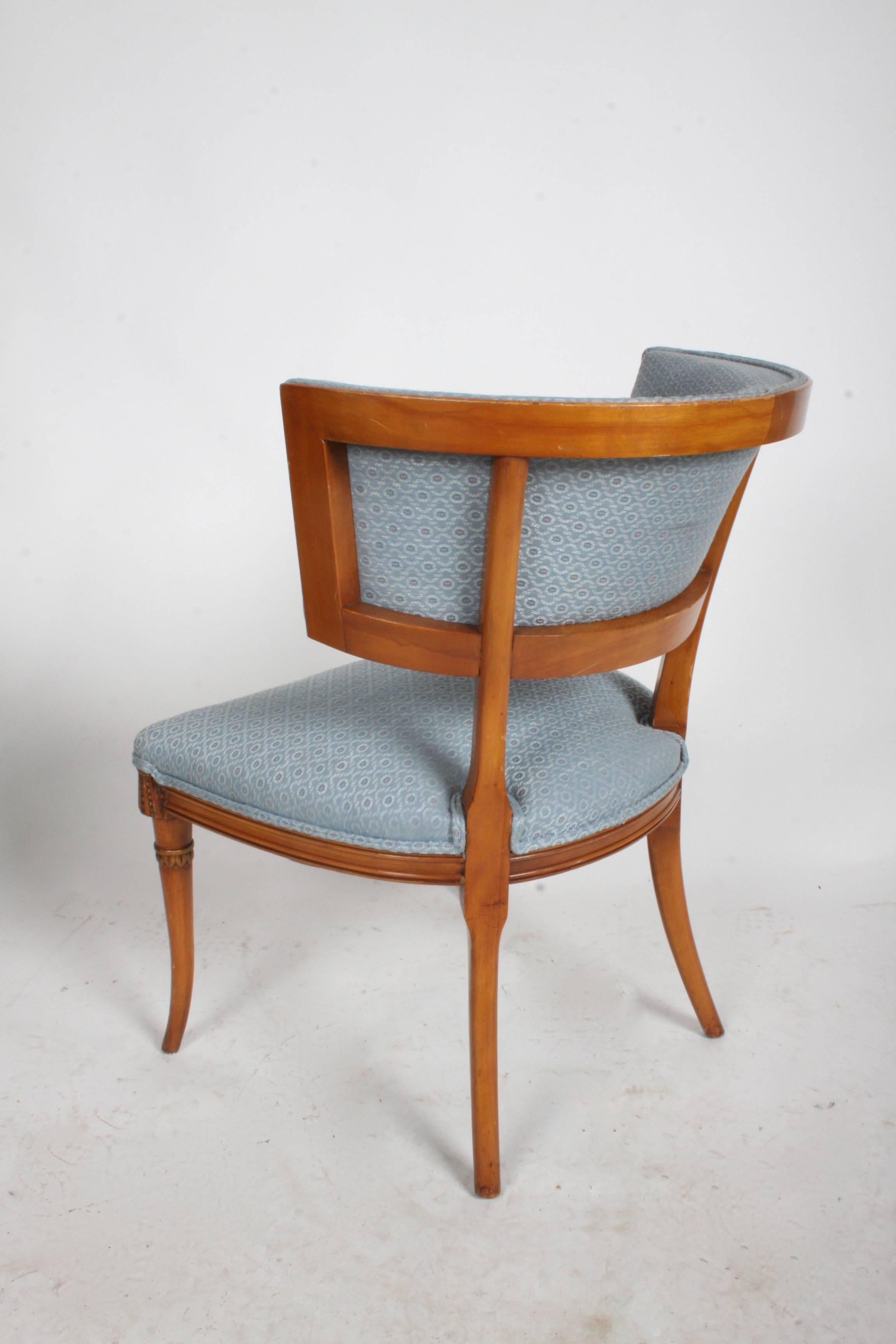 Pair of Hollywood Regency Klismos Chairs by Grosfeld House 1