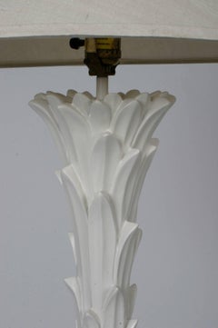 Pair of Plaster Chapman Palm Tree Floor Lamps in the Serge Roche