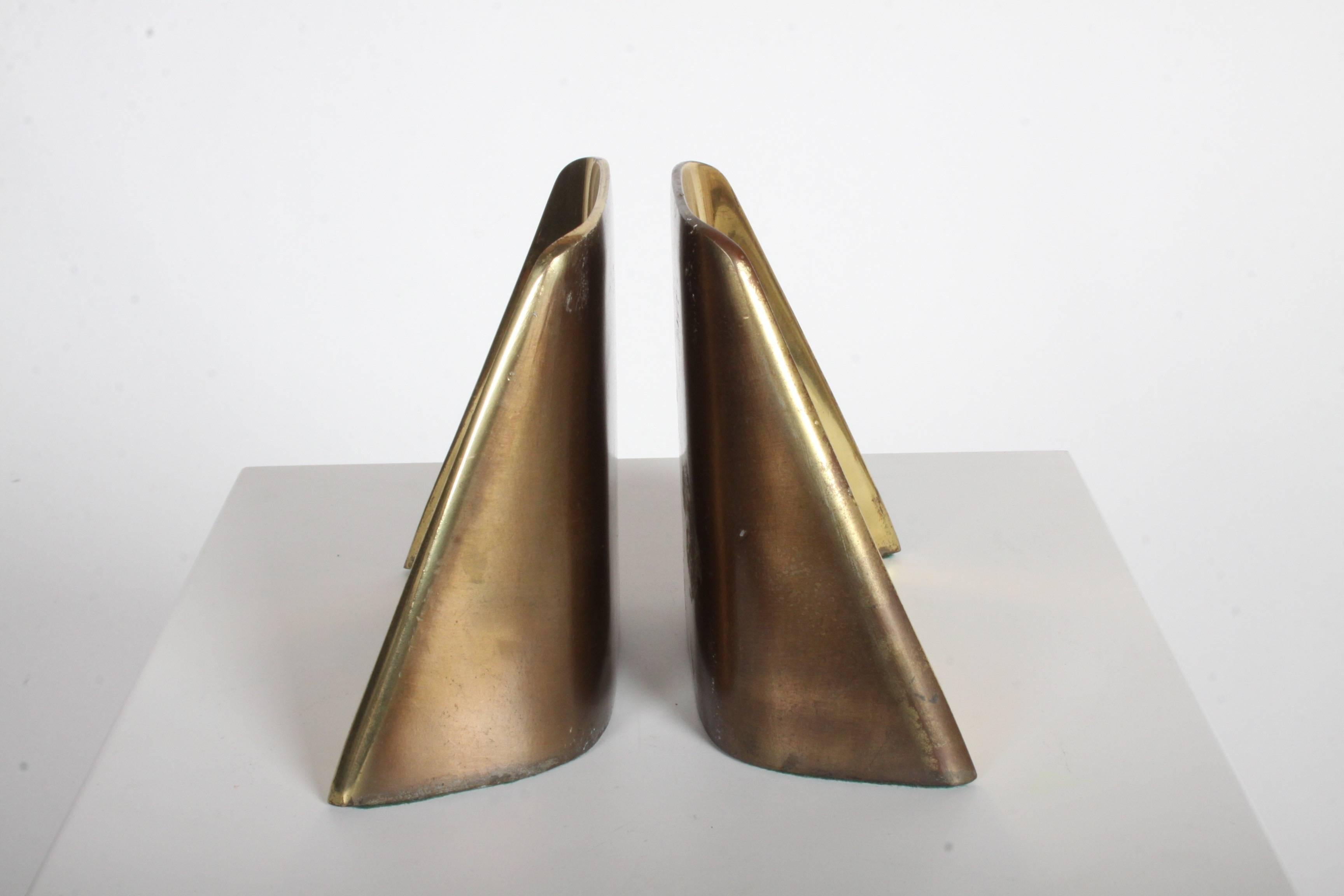 Mid-20th Century Ben Seibel for Jenfred-Ware Shovel Brass Bookends