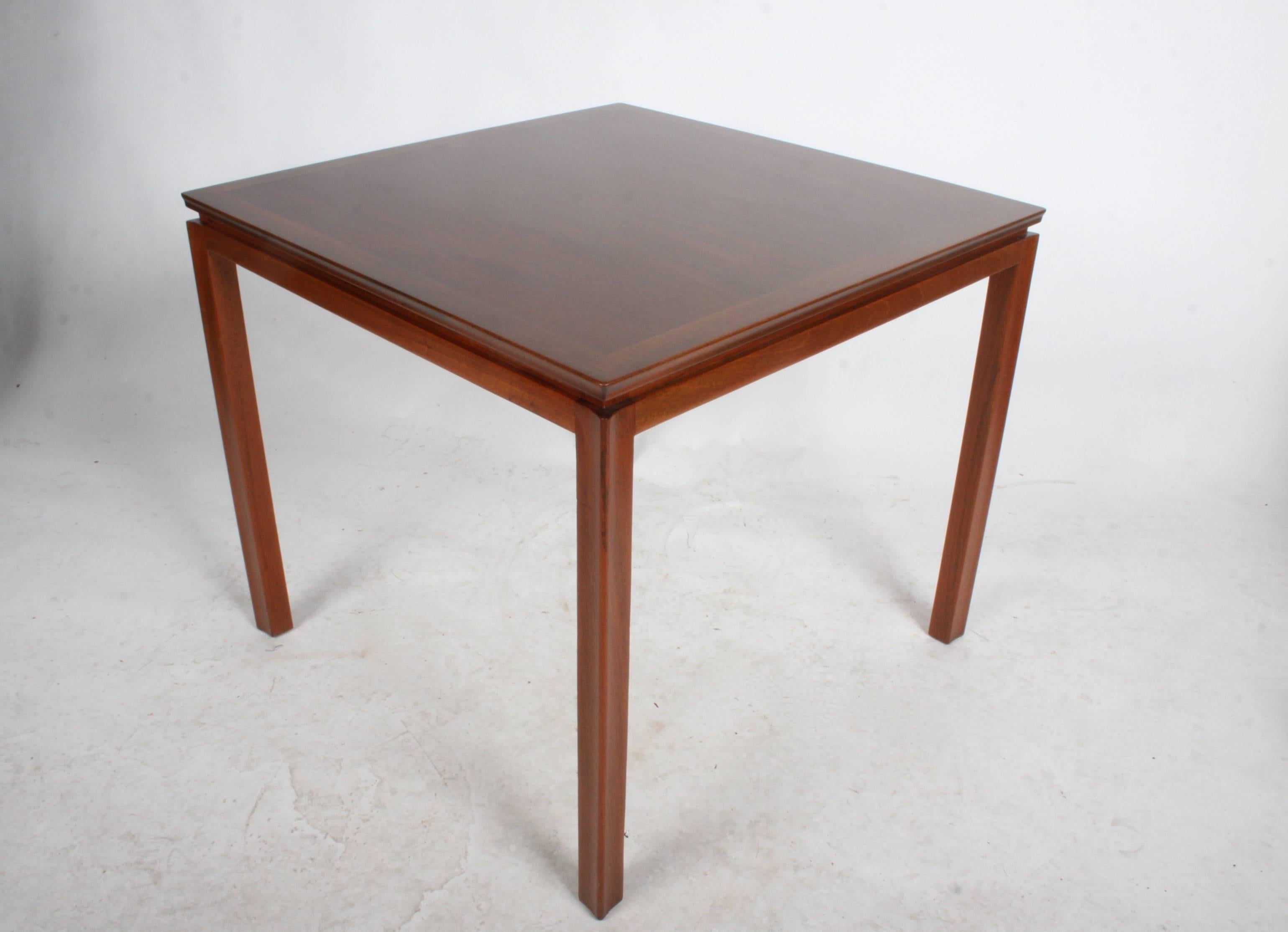 Stained Edward Wormley for Dunbar Mahogany Game Table, Restored