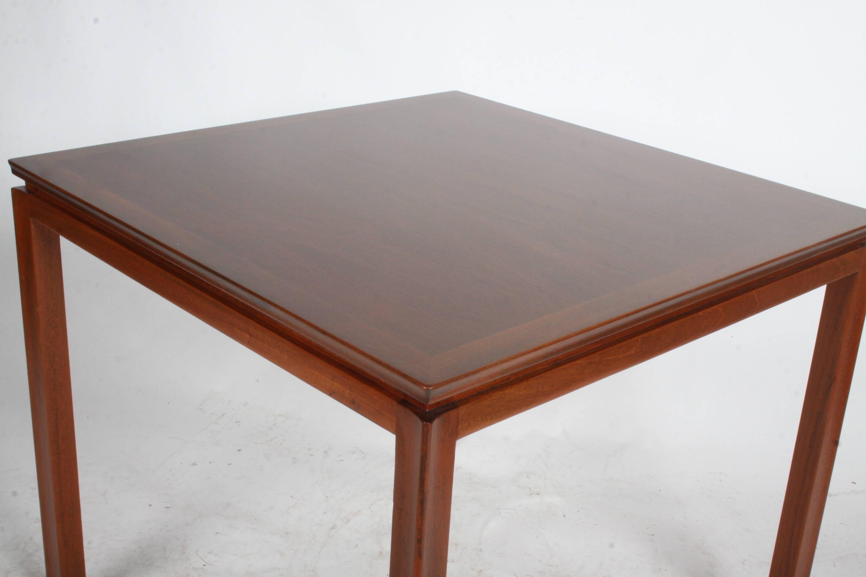 Edward Wormley for Dunbar Mahogany Game Table, Restored In Excellent Condition In St. Louis, MO