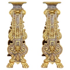 Pair of Italian Painted and Giltwood Stands, circa 1780