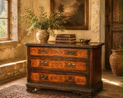 Northern Italian Inlaid Walnut Chest of Drawers