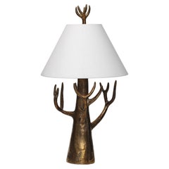 Rara lampada "Albero" in bronzo di Jacques Darbaud numerata 2/8