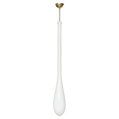Colgante Lágrima Blanco de Murano Excepcionalmente Alto