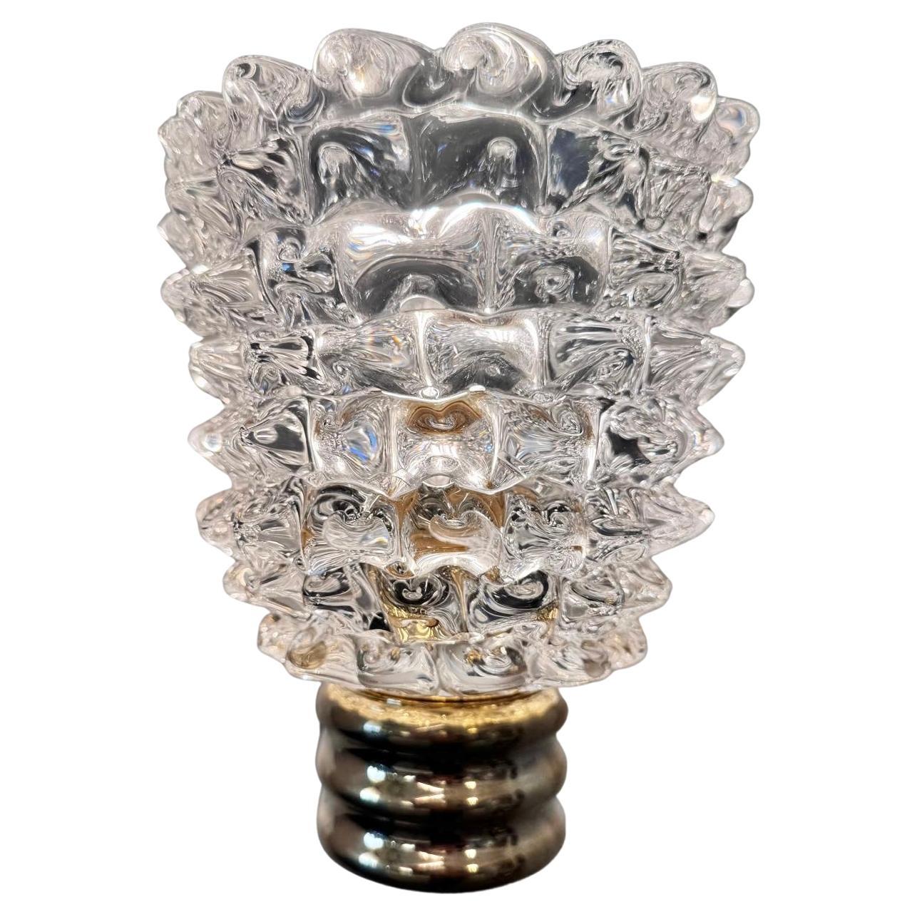 Mid-Century moderno COPPIA di lampade di Murano in vetro rostrato in vendita