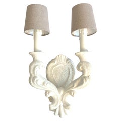 COPPIA Applique in gesso bianco Serge Roche