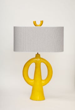 Jacques Darbaud Alto in Ceramica Gialla Lampade