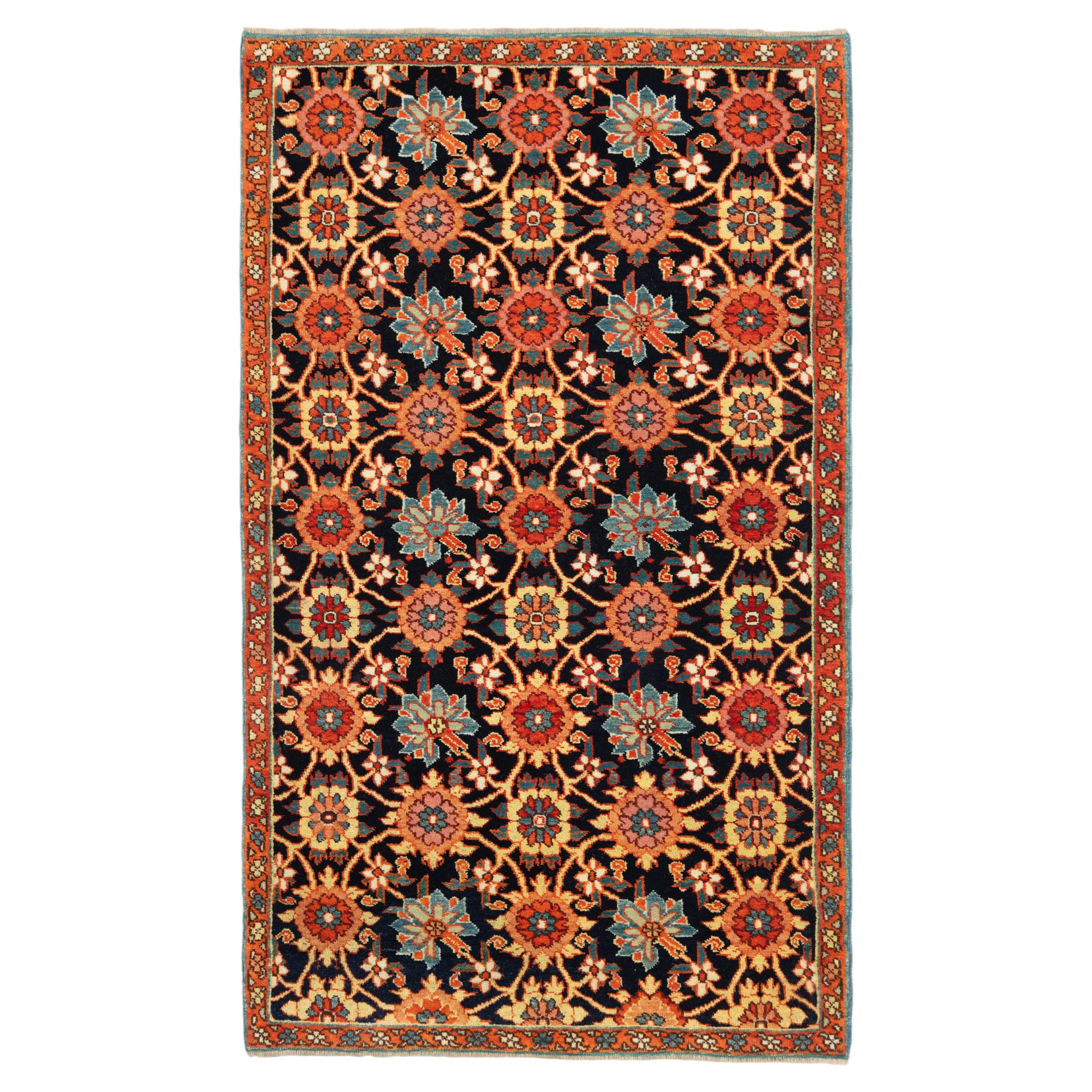 Ararat Rugs Mina Khani Rug, 19th Century Kurdish Revival Carpet, Natural Dyed