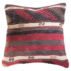 Vintage & Old Kilim Cushion Cover, Anatolian Yastik Turkish Modern Pillow 4451