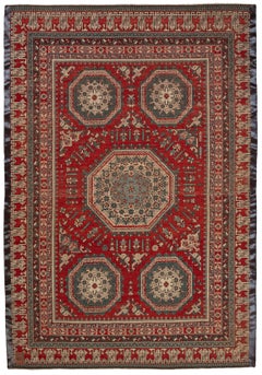 Ararat Rugs: tappeto mamelucco oversize con sei medaglioni celesti, tinto con colori naturali