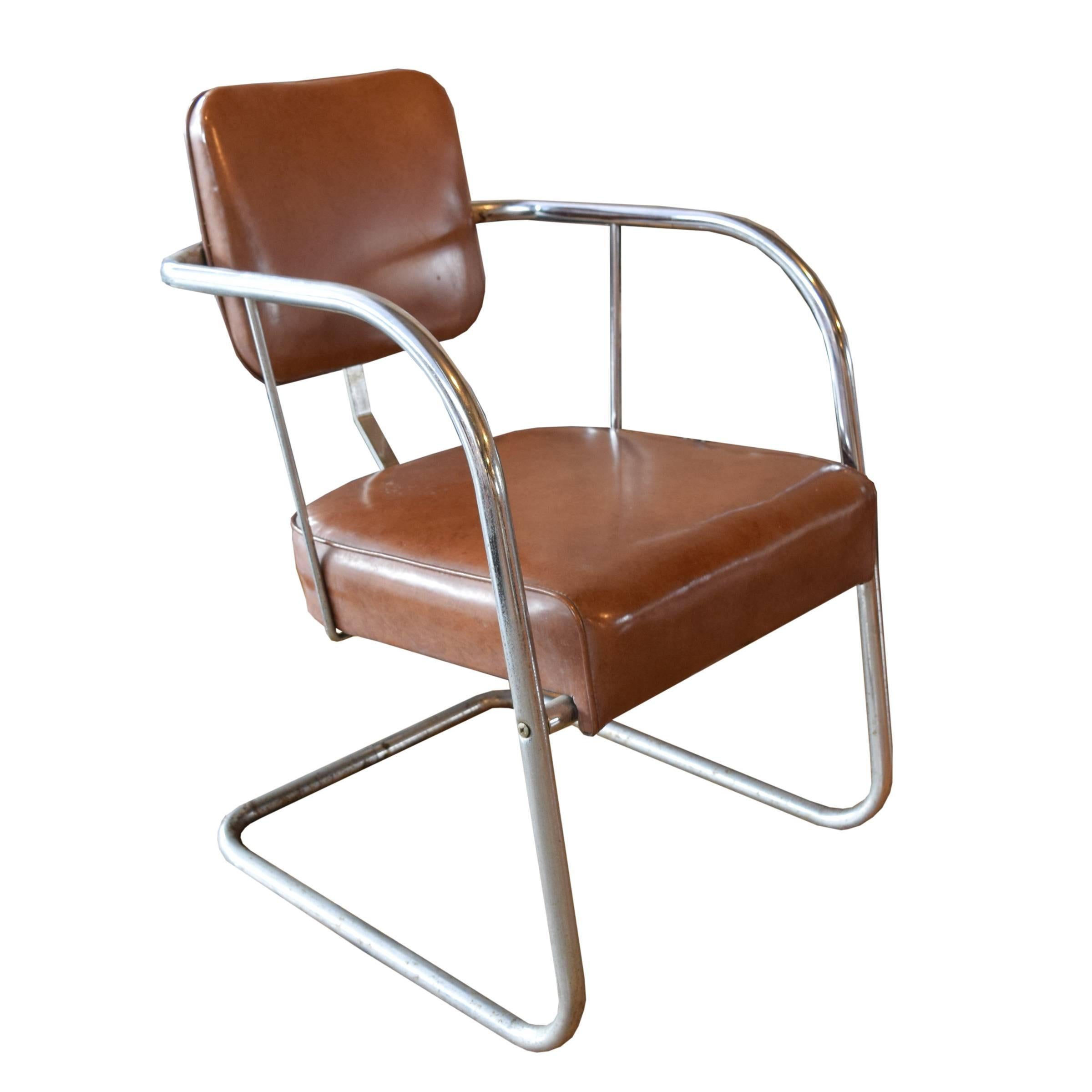 American Mid-Century Chrome Chair