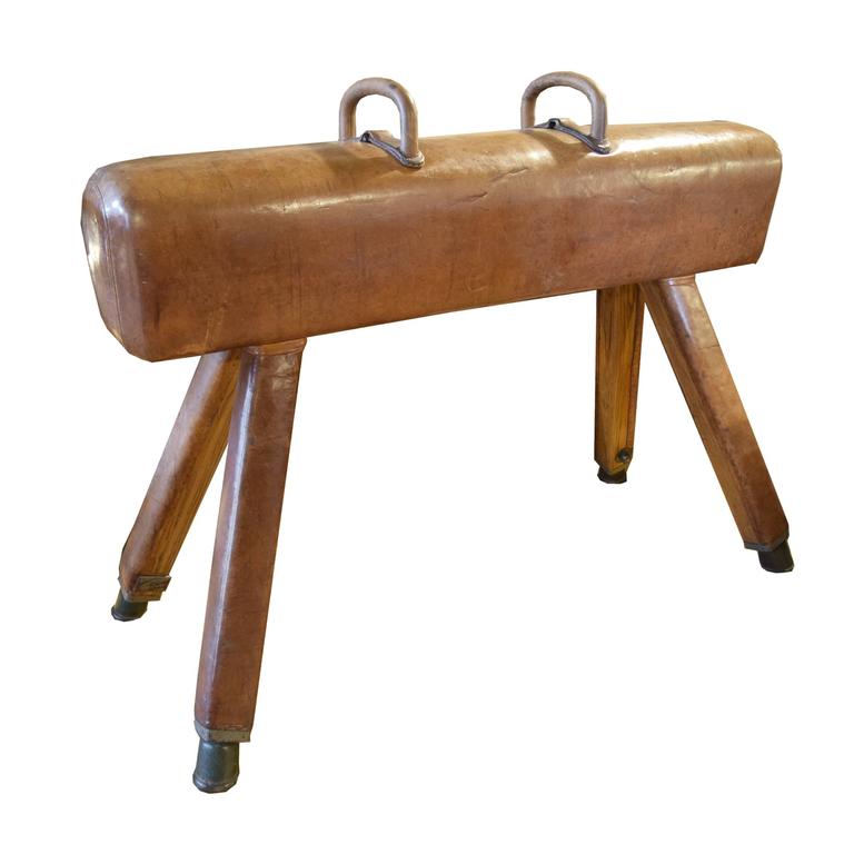 Wood and Leather Pommel Horse at 1stdibs