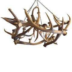 Elk Antler Chandelier from a Bavarian Hunting Lodge