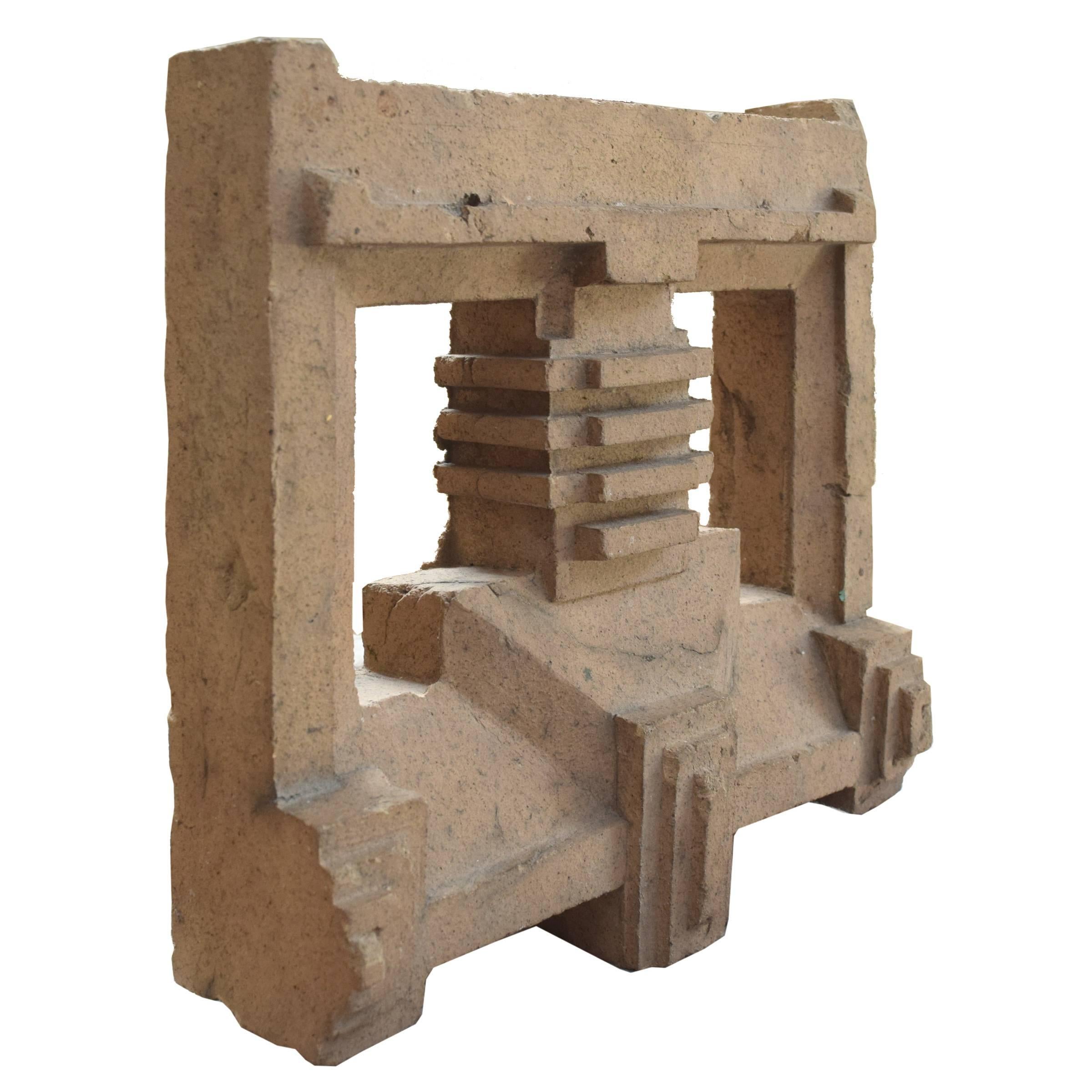 A rare cast concrete architectural ornament from the Imperial Hotel (1923-1968) in Tokyo, Japan by Frank Lloyd Wright. A similar ornament from the hotel is housed at The Art Institute of Chicago.

