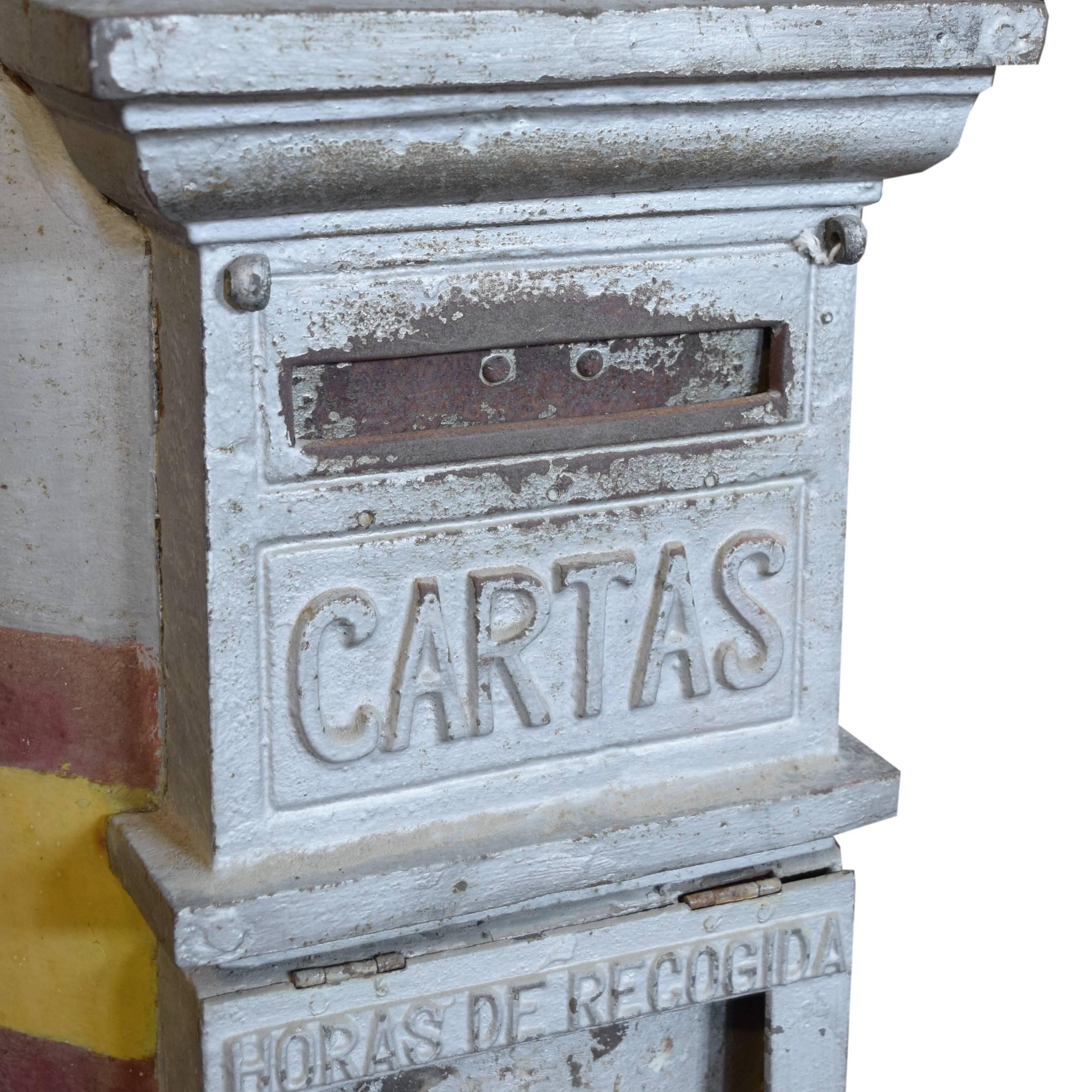 20th Century Spanish Cast Iron Letter Box