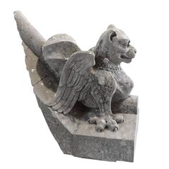 French Carved Stone Gargoyle