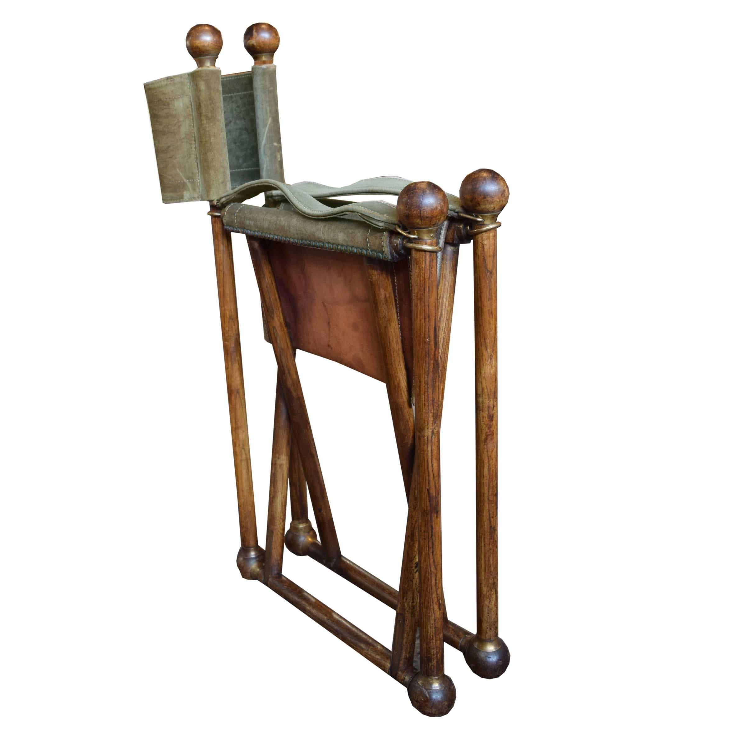 20th Century French Campaign Style Folding Chair