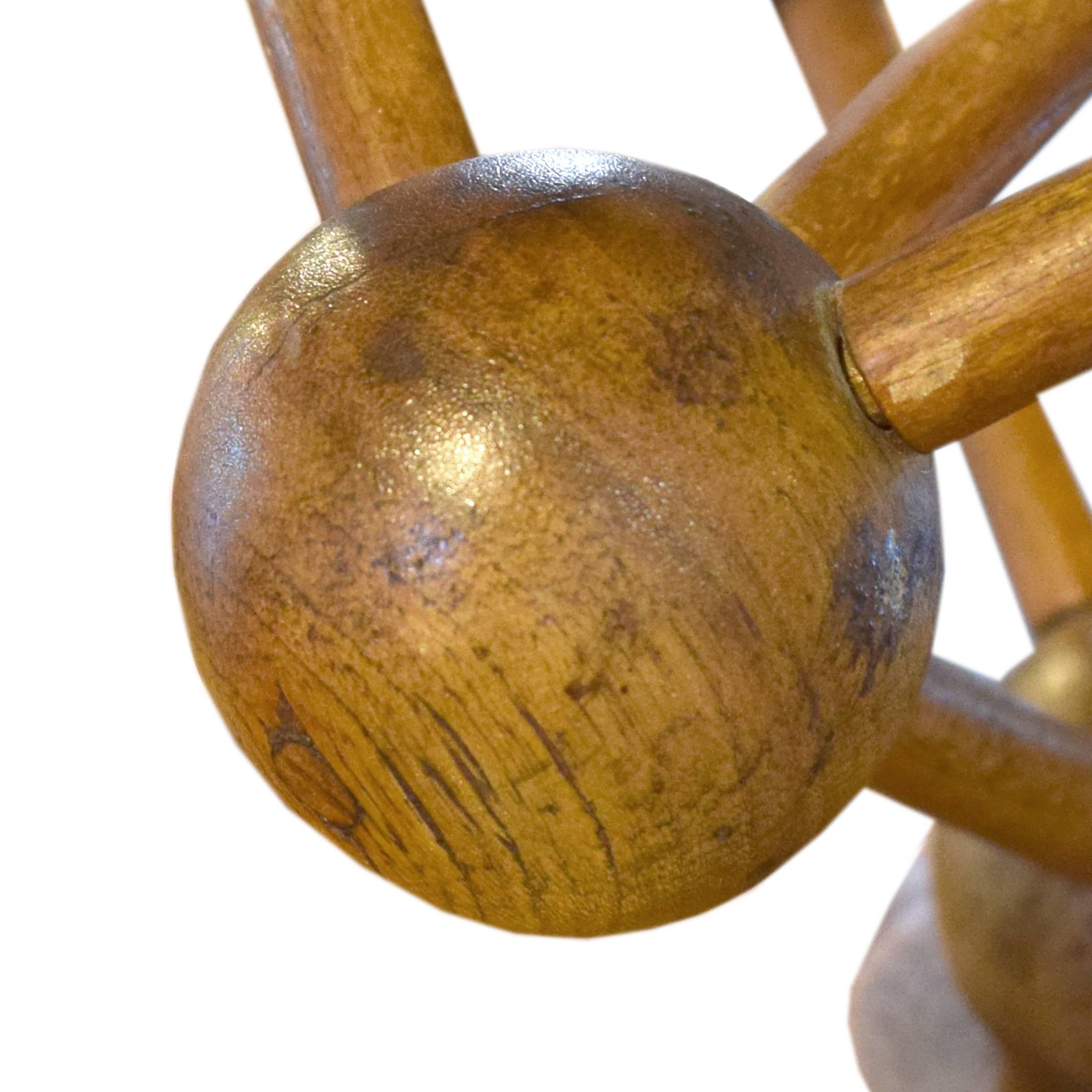 German Carved Wood Molecular Model In Excellent Condition In Round Top, TX