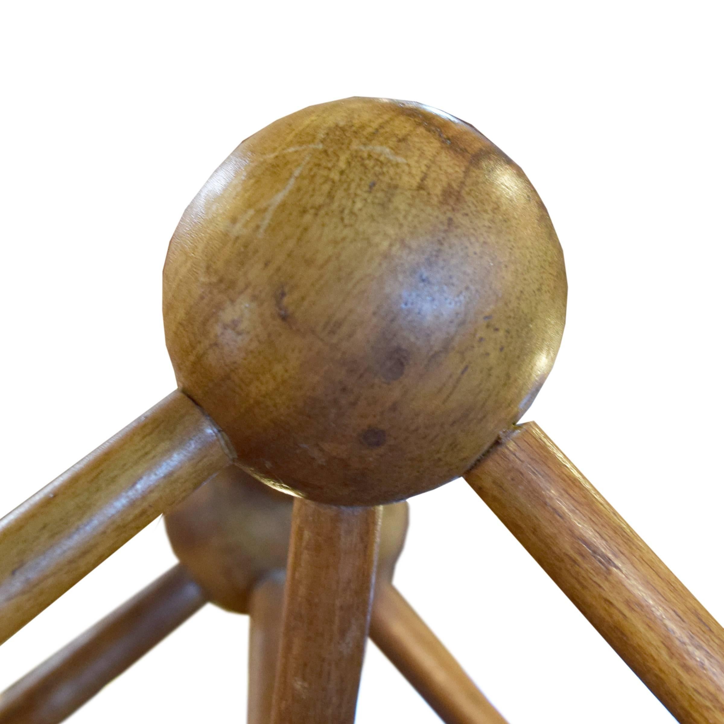 20th Century German Carved Wood Molecular Model