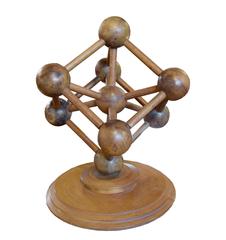 German Carved Wood Molecular Model