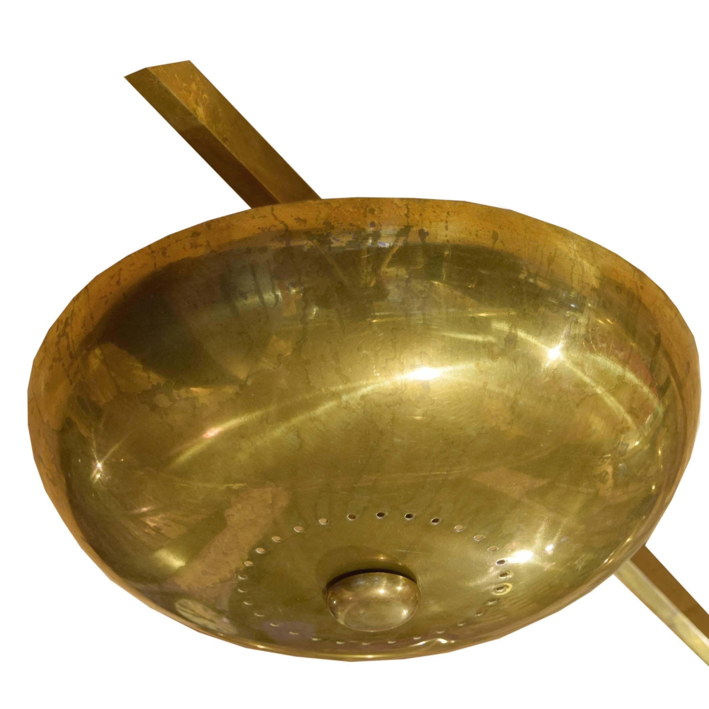 Brass Italian Chandelier in the style of Arredoluce