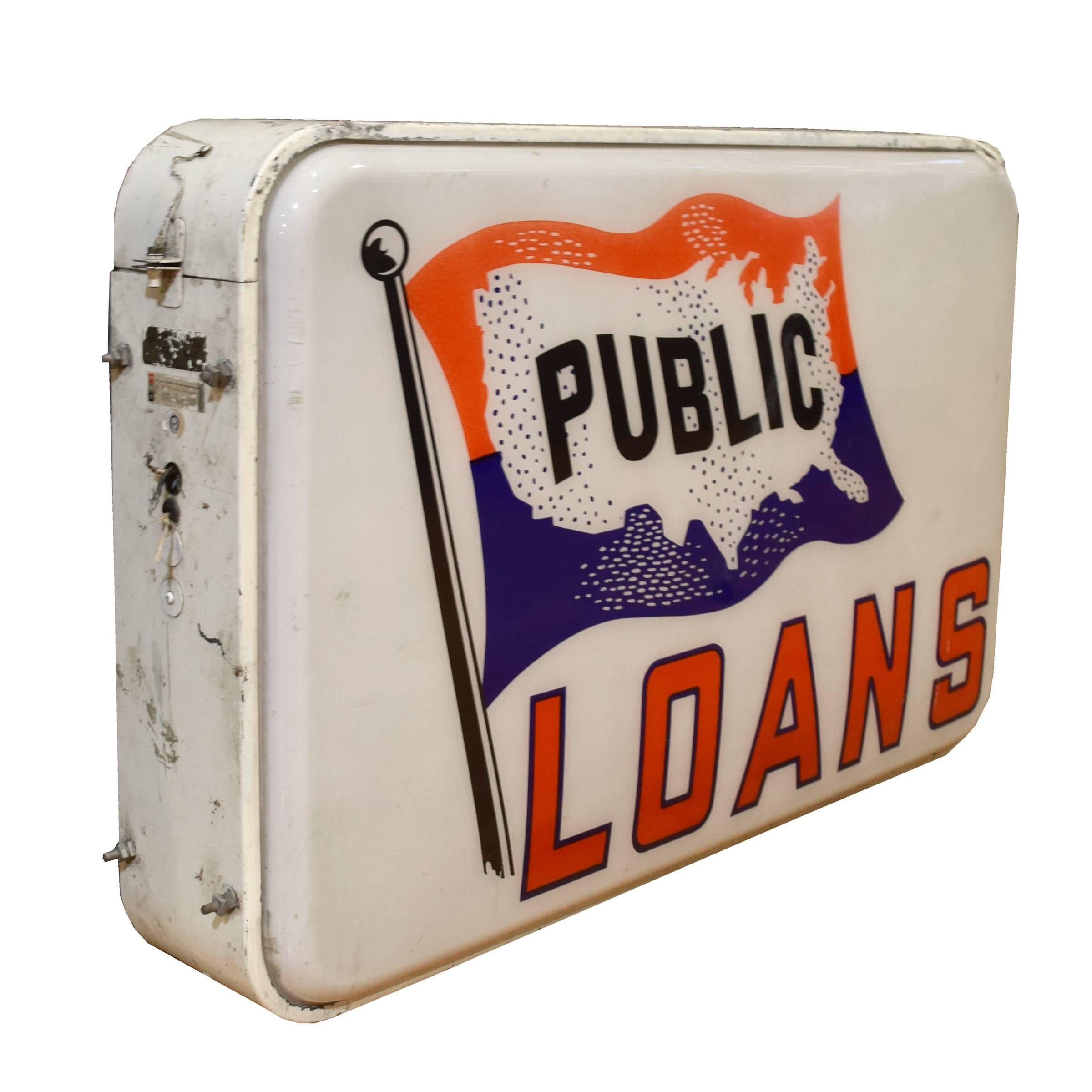American Public Loans Sign In Good Condition In Chicago, IL
