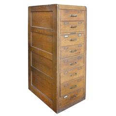 Antique American Eight-Drawer Filing Cabinet