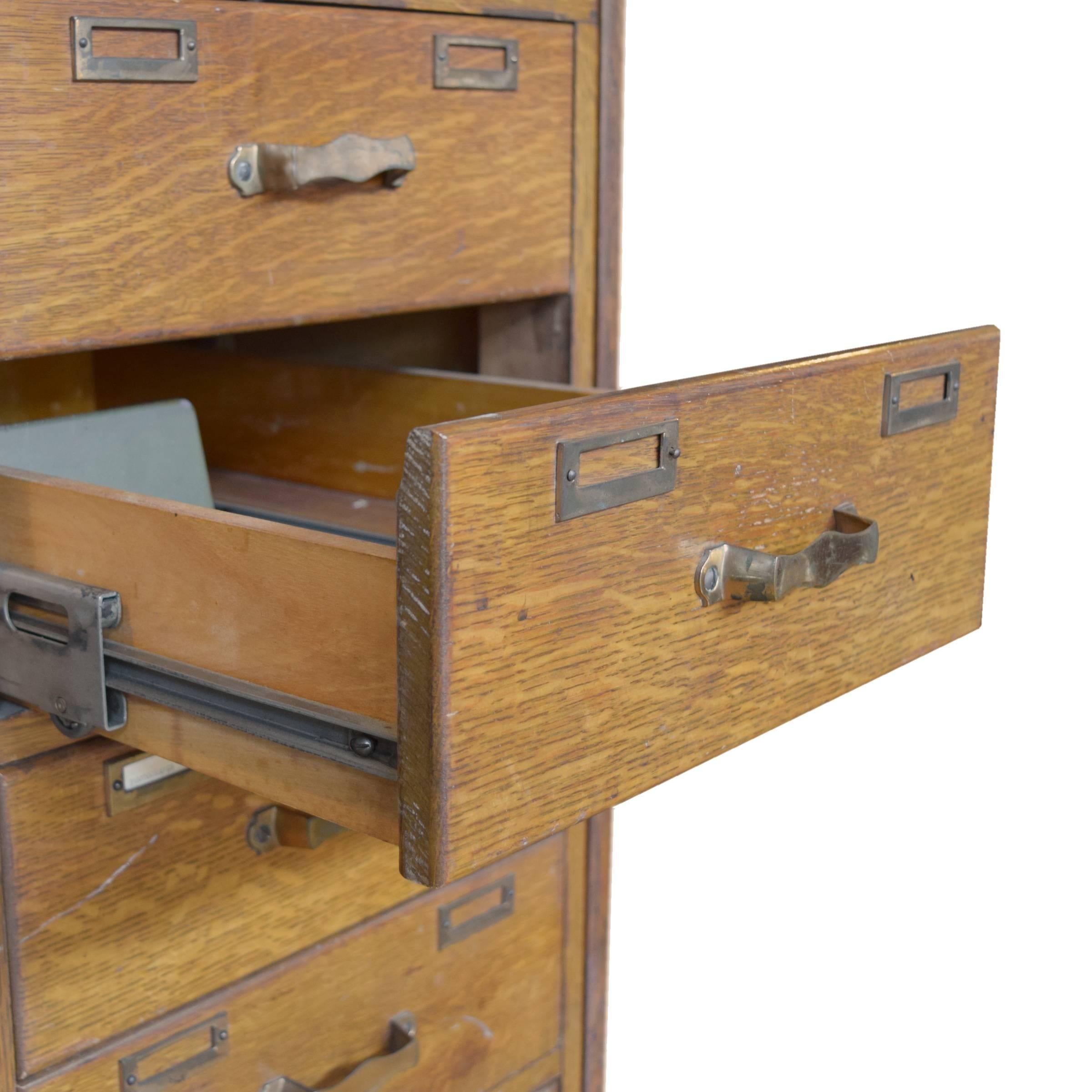 20th Century American Eight-Drawer Filing Cabinet