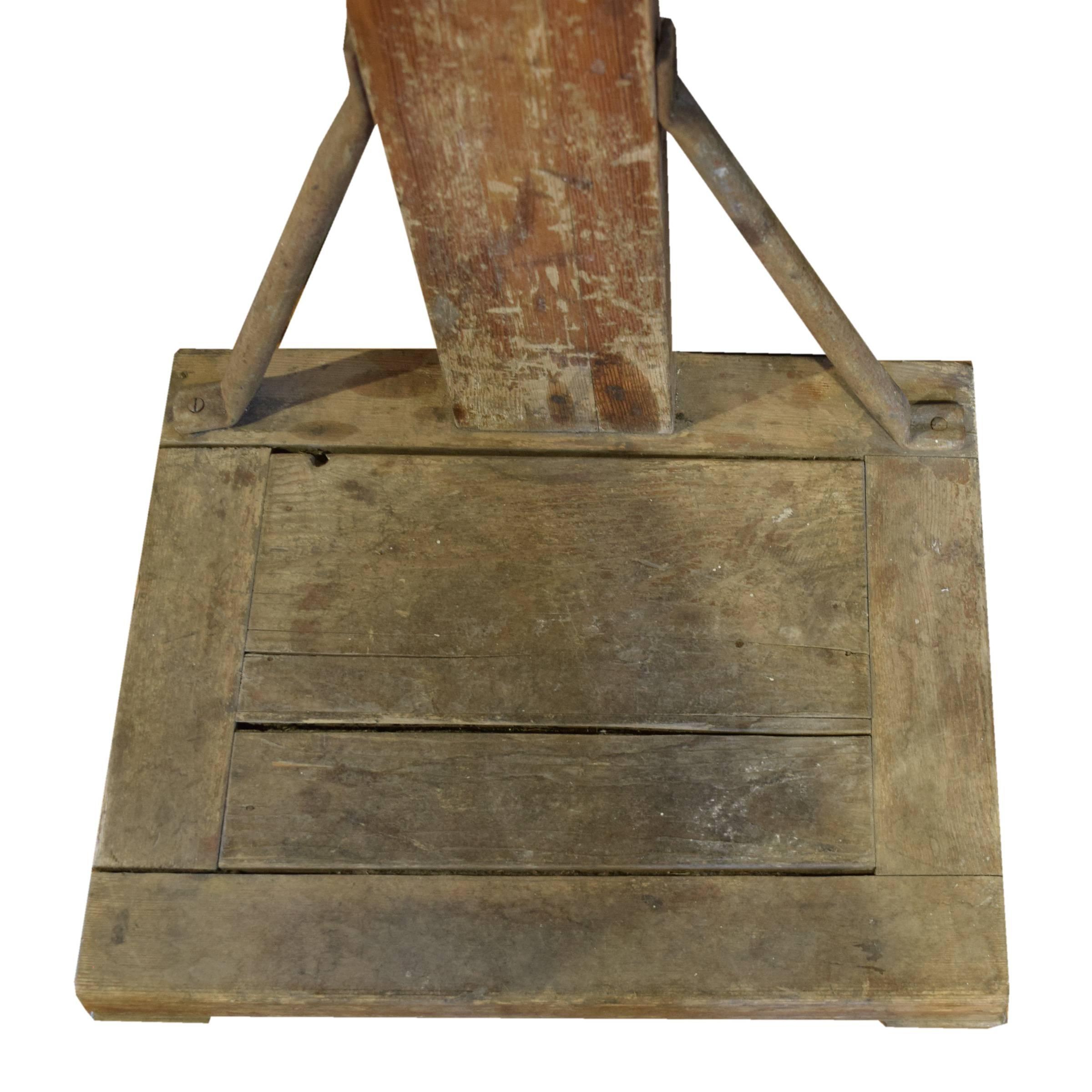 20th Century German Wood and Iron Stadiometer