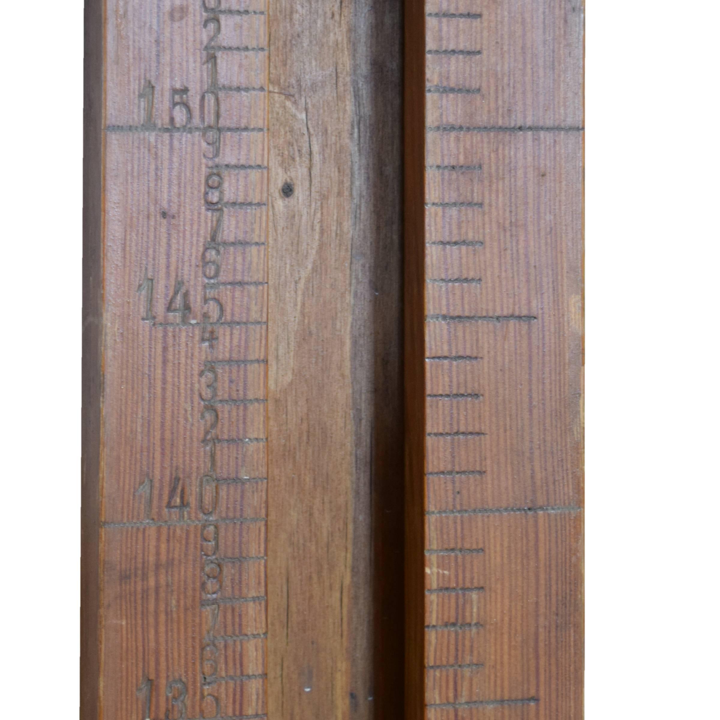 German Wood and Iron Stadiometer In Good Condition In Round Top, TX
