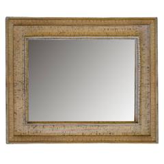 Italian Mid-Century Cork Frame with Mirror