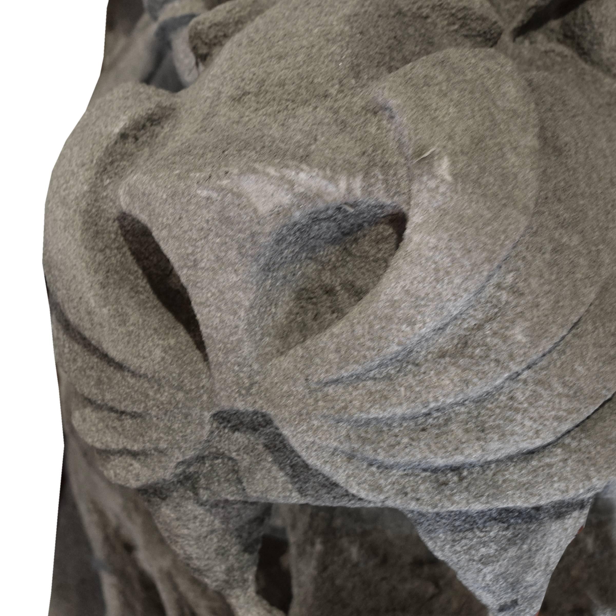 20th Century American Carved Limestone Lion Head Facade Ornament