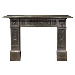 English Cast Iron Fireplace Mantel 4