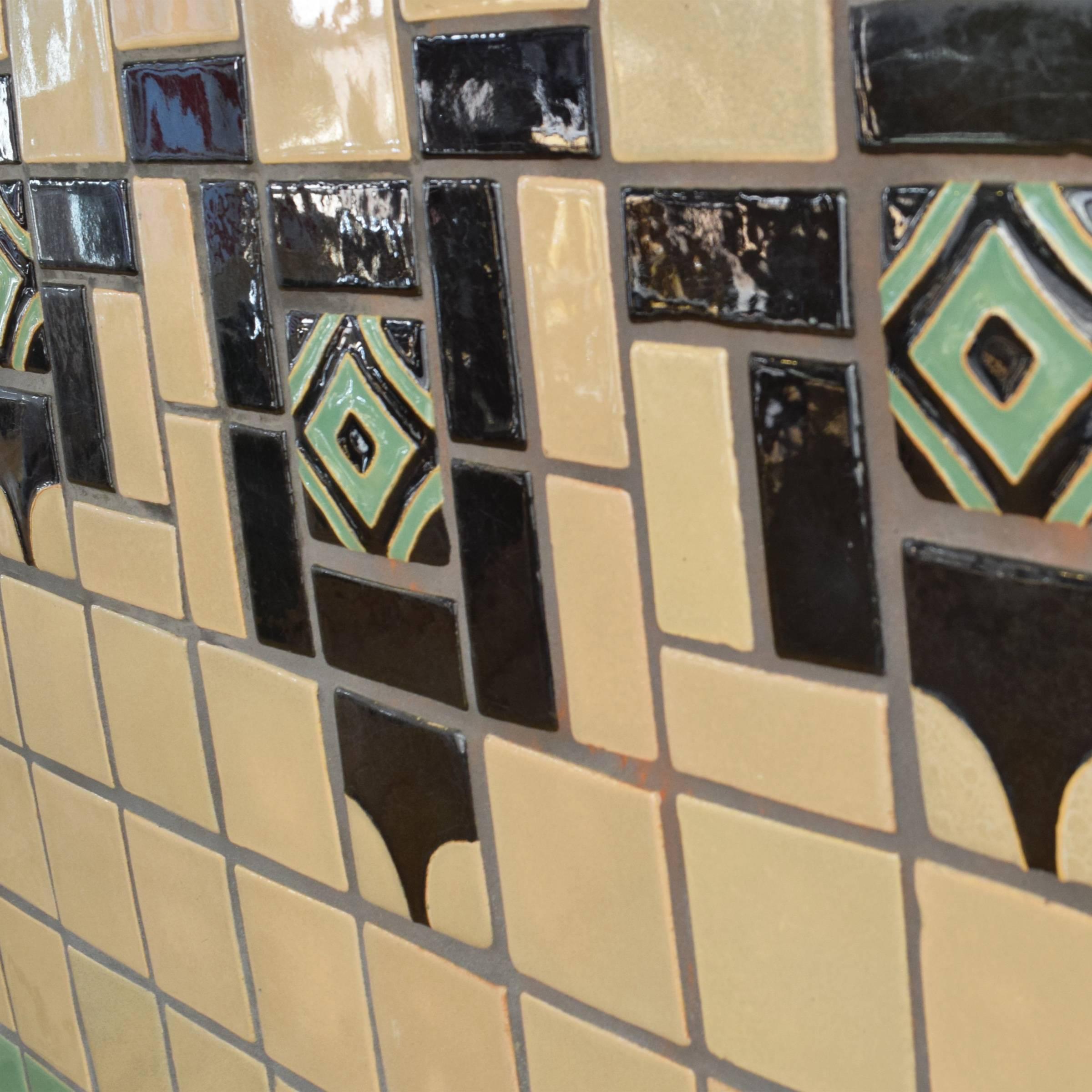 Art Deco Tile Front Counter In Excellent Condition In Chicago, IL