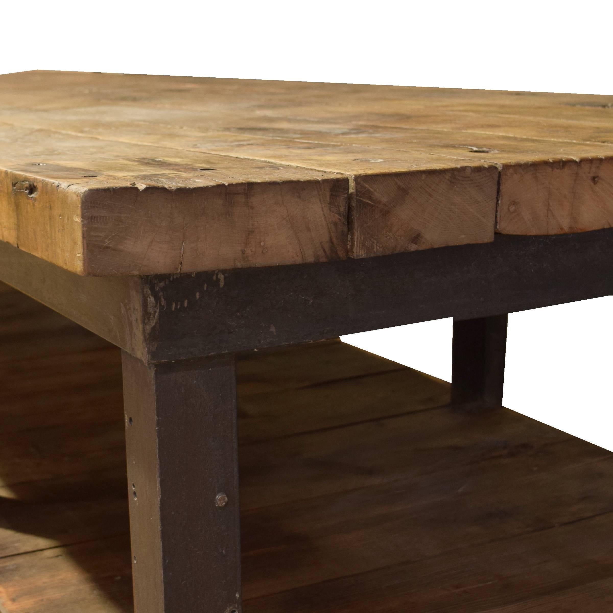 20th Century American Industrial Table For Sale
