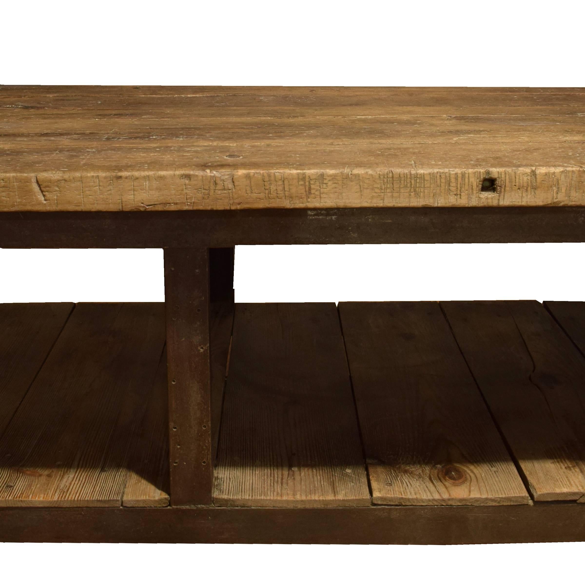 Iron American Industrial Table For Sale