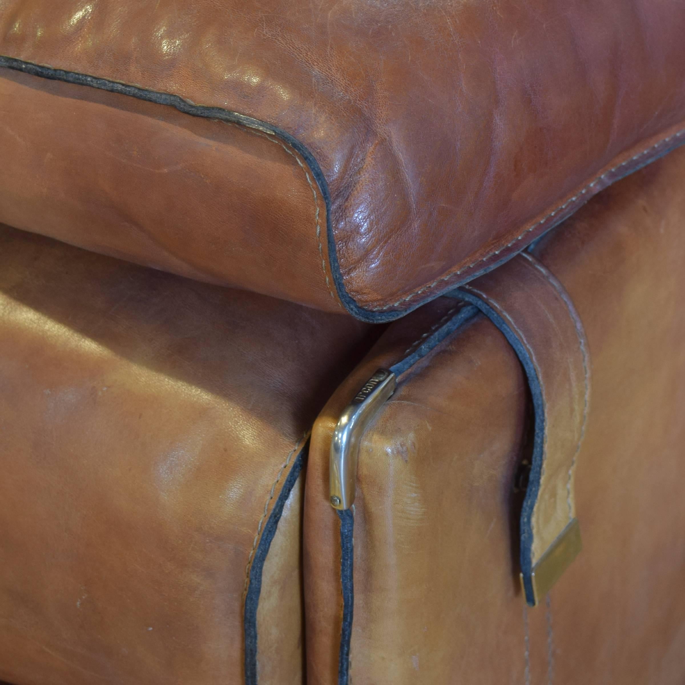 Late 20th Century Pair of Leather Club Chairs