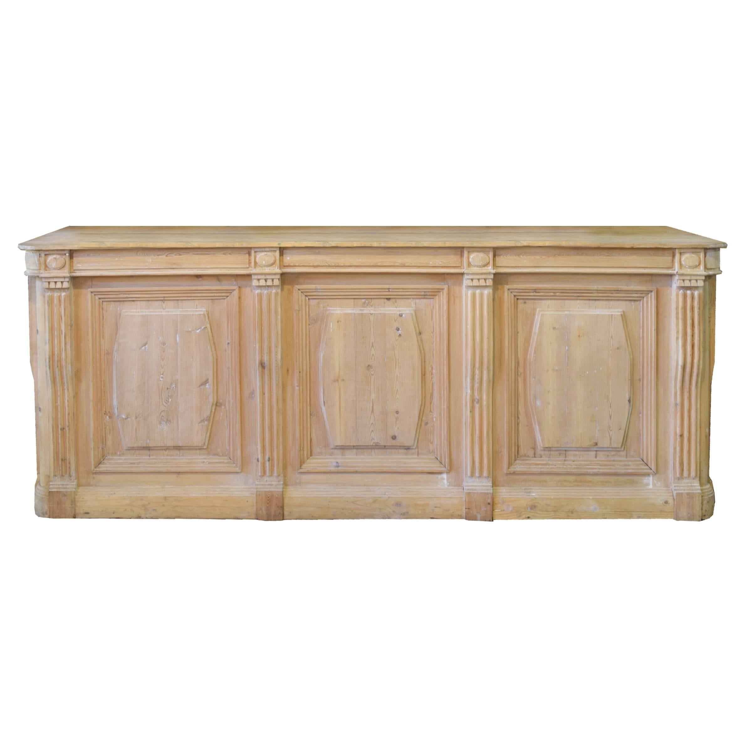 French Pine Shop Counter