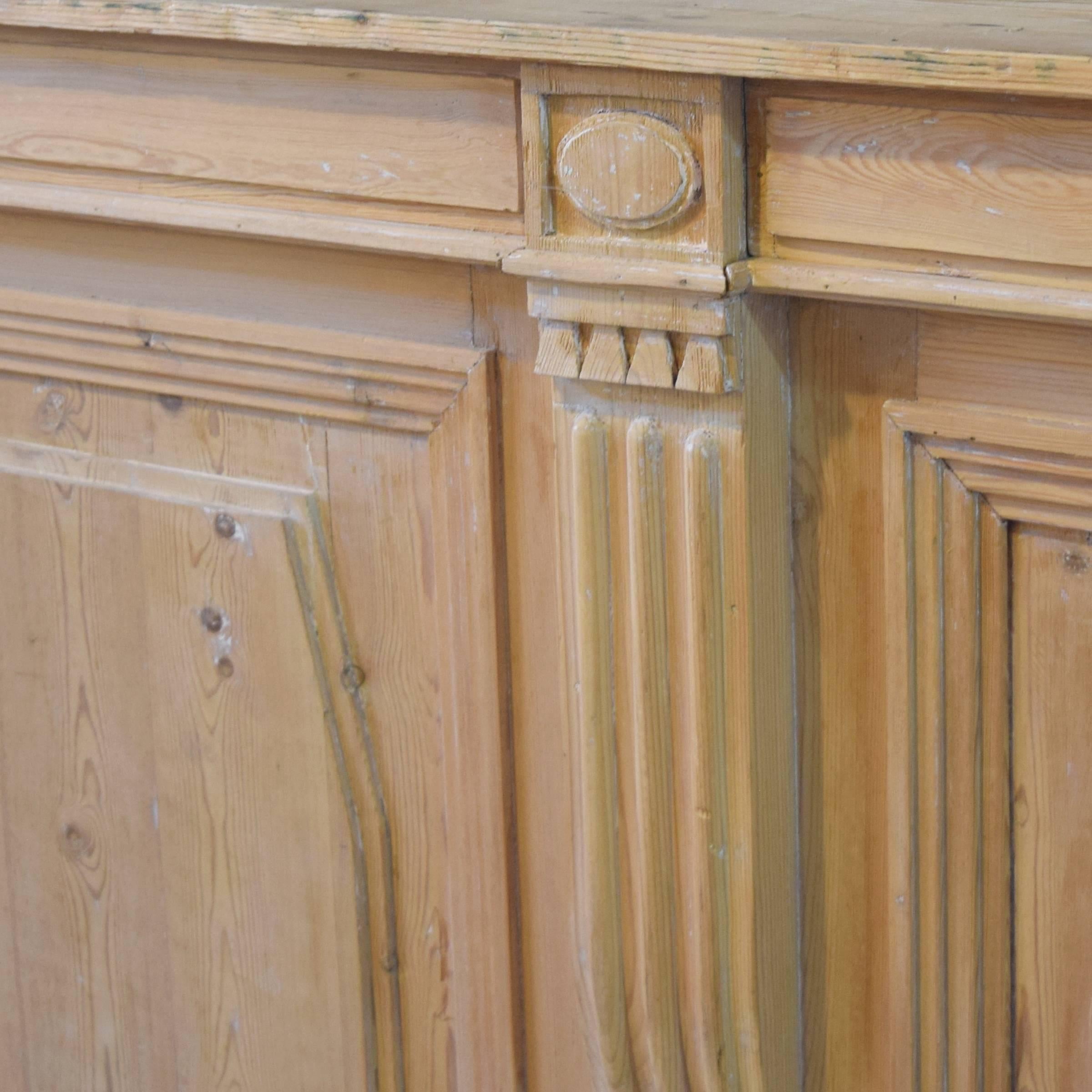 French Pine Shop Counter In Excellent Condition In Round Top, TX