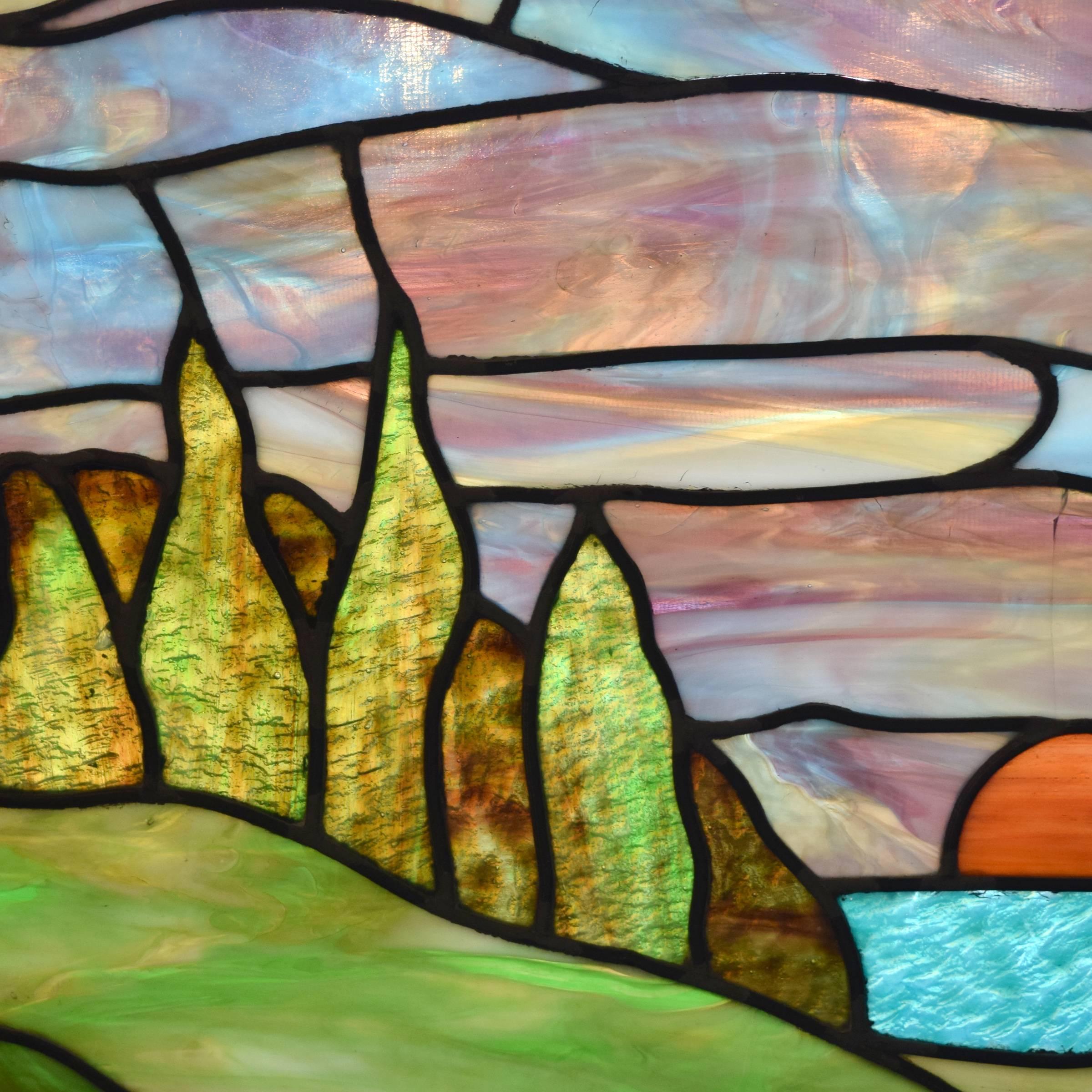 American Scenic Stained Glass Window