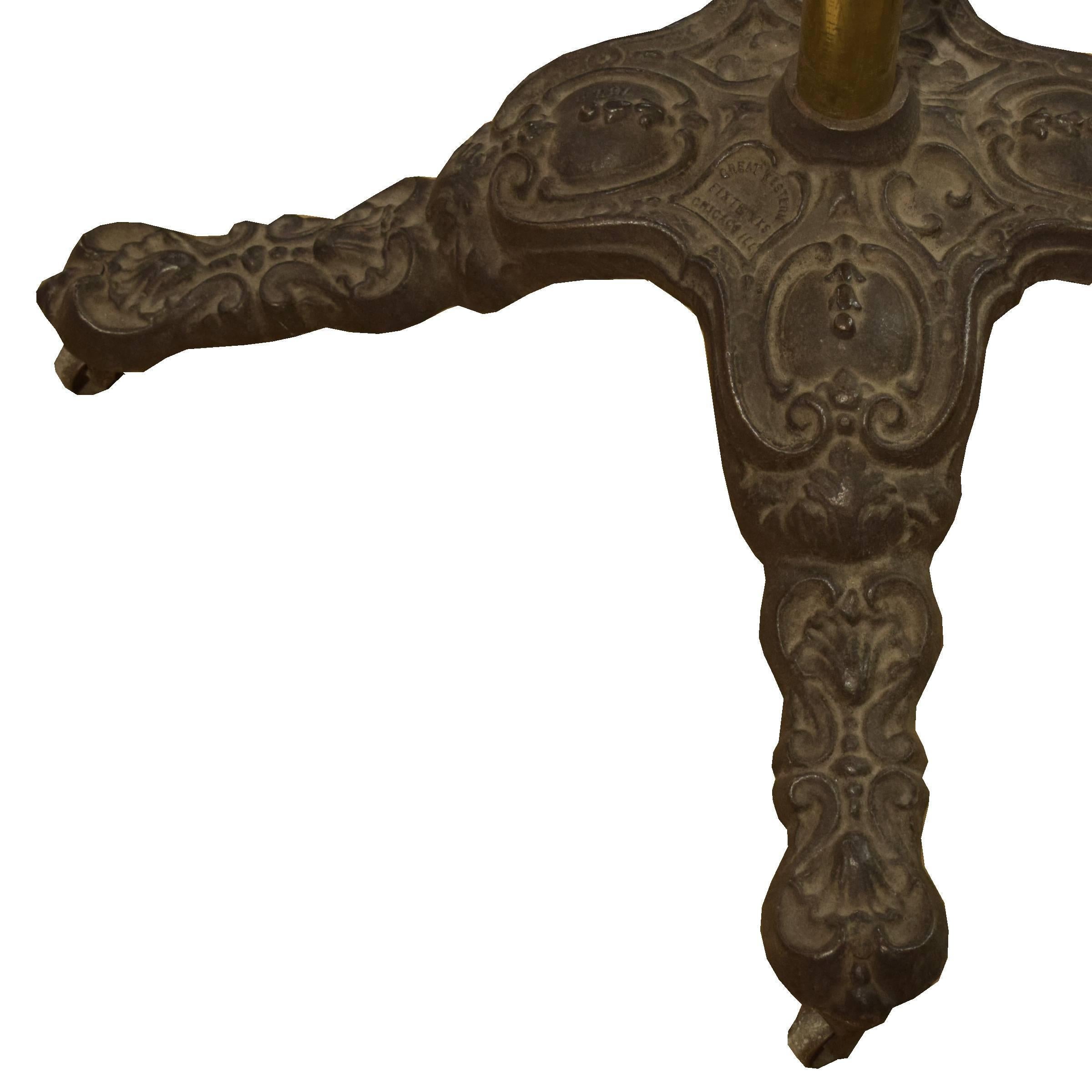 19th Century American Iron and Brass Clothing Rack