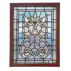 Antique American Stained Glass Window