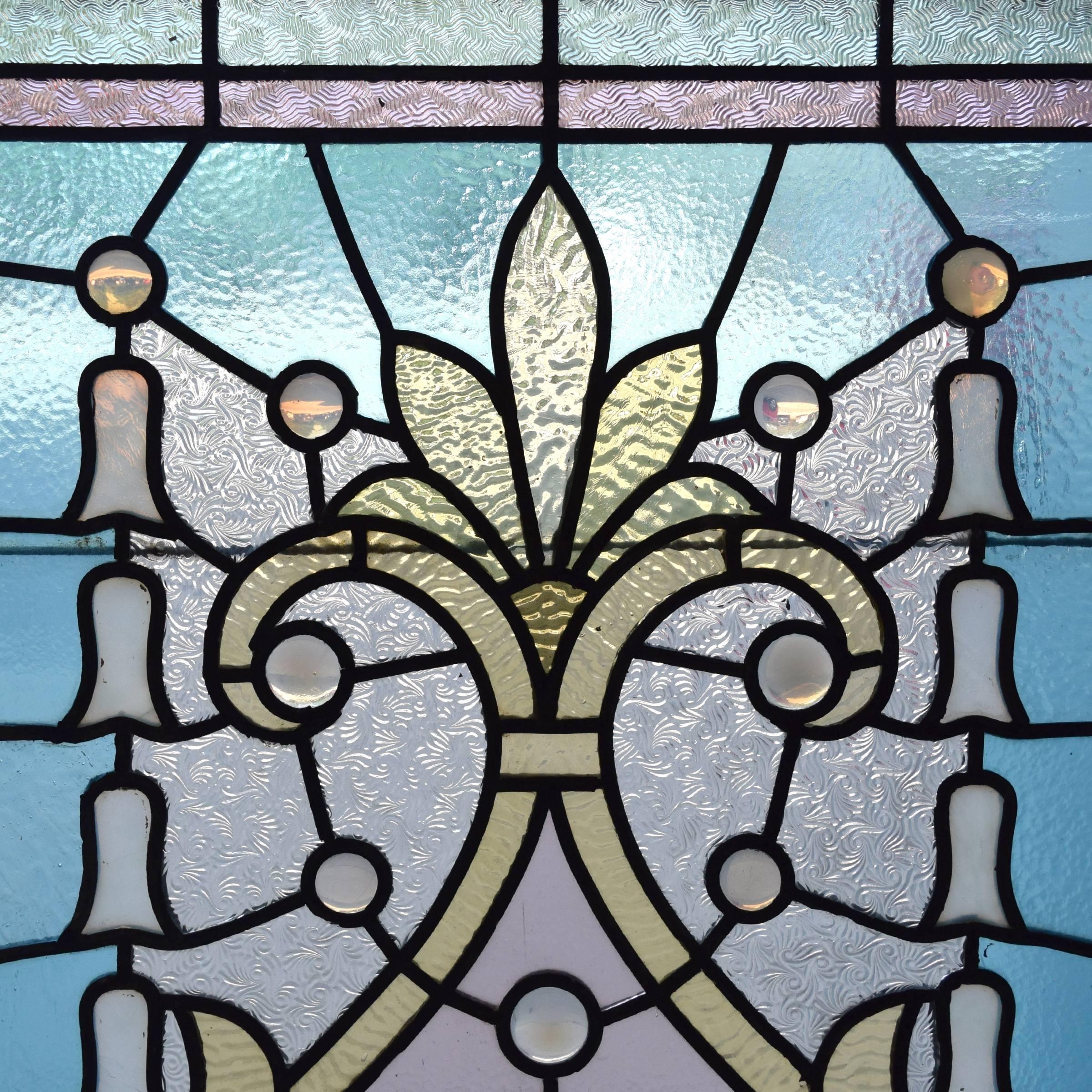 American Stained Glass Window In Good Condition In Chicago, IL