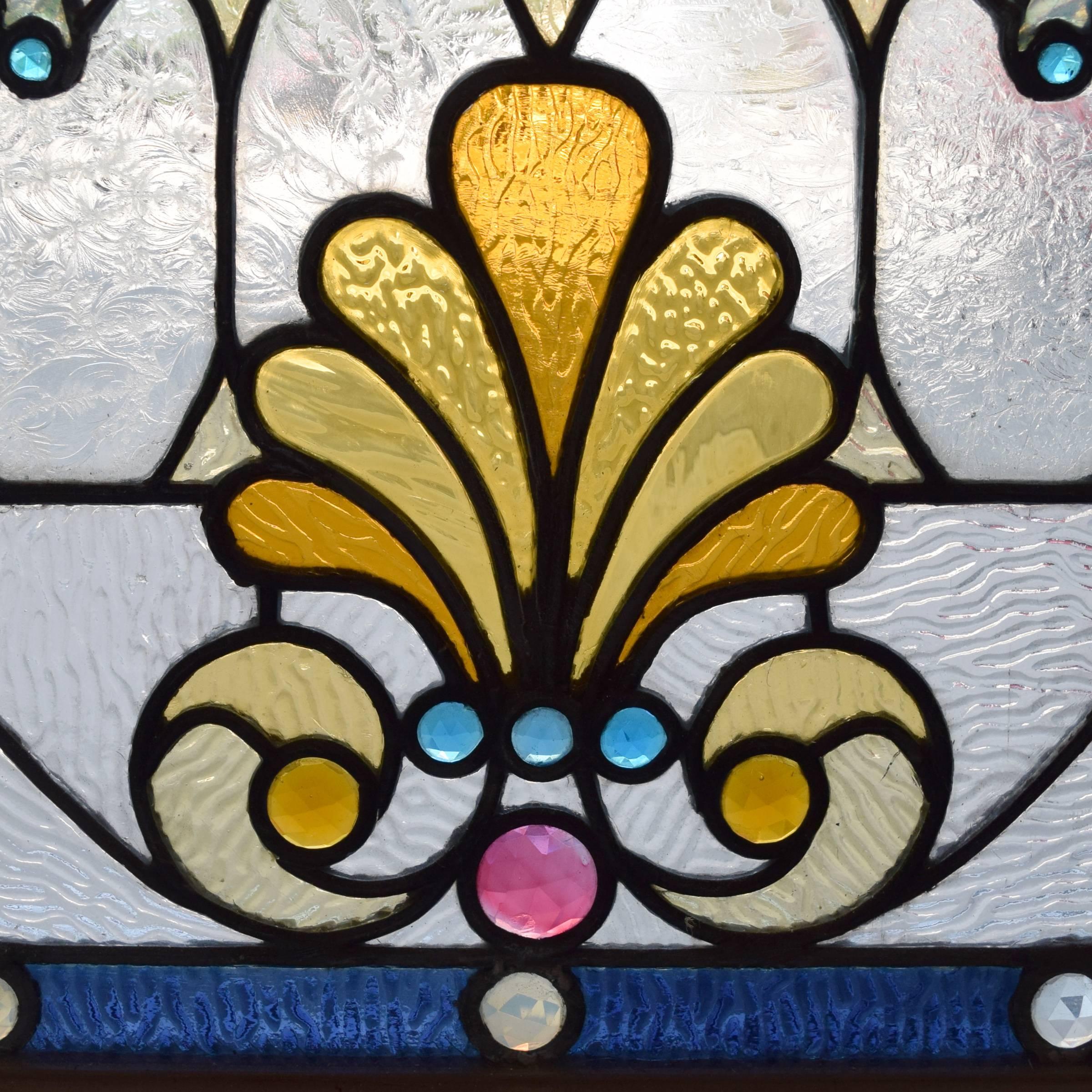 American Stained Glass Window In Good Condition In Chicago, IL