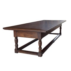 Monumental French Refectory Oak Table