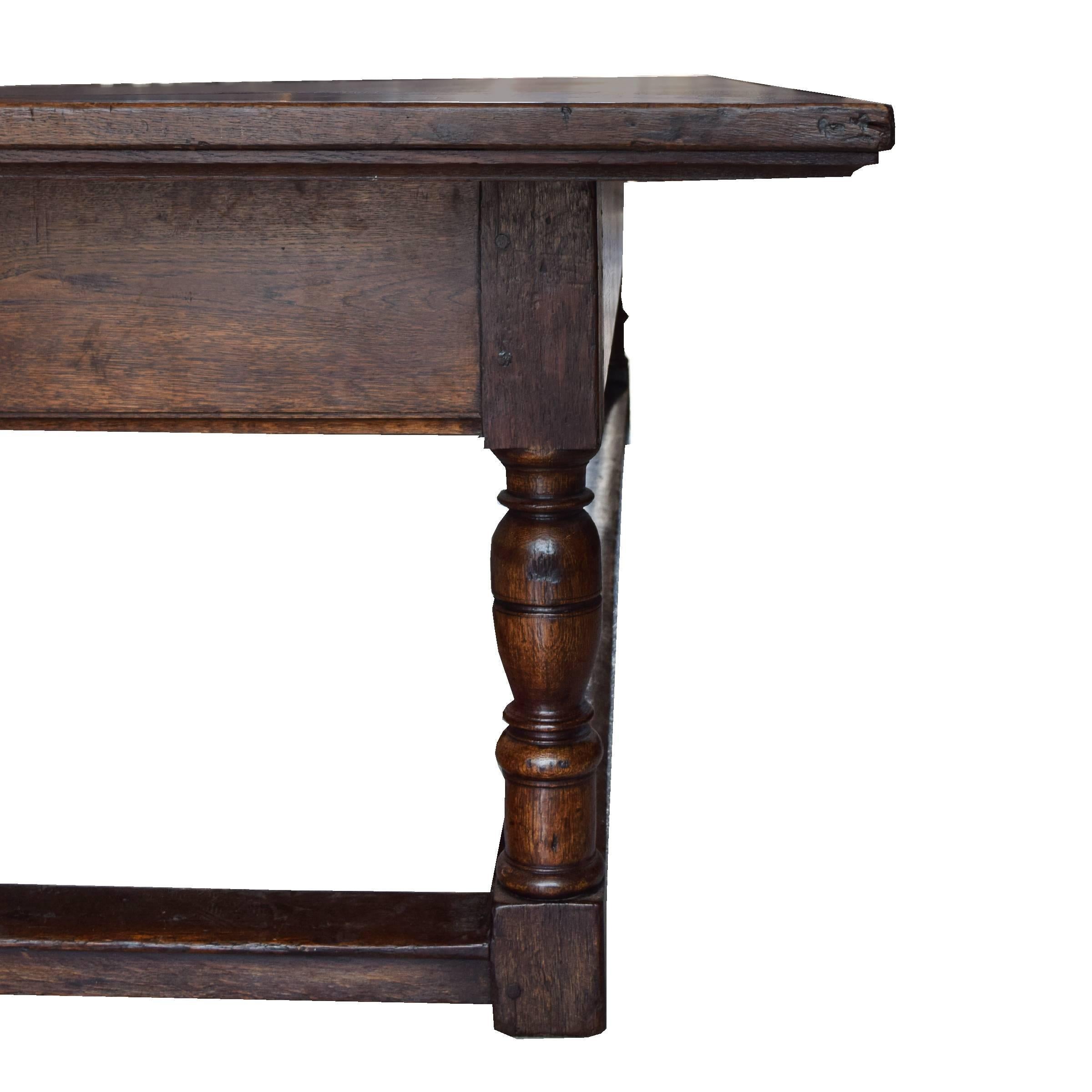 Monumental French Refectory Oak Table In Good Condition In Chicago, IL