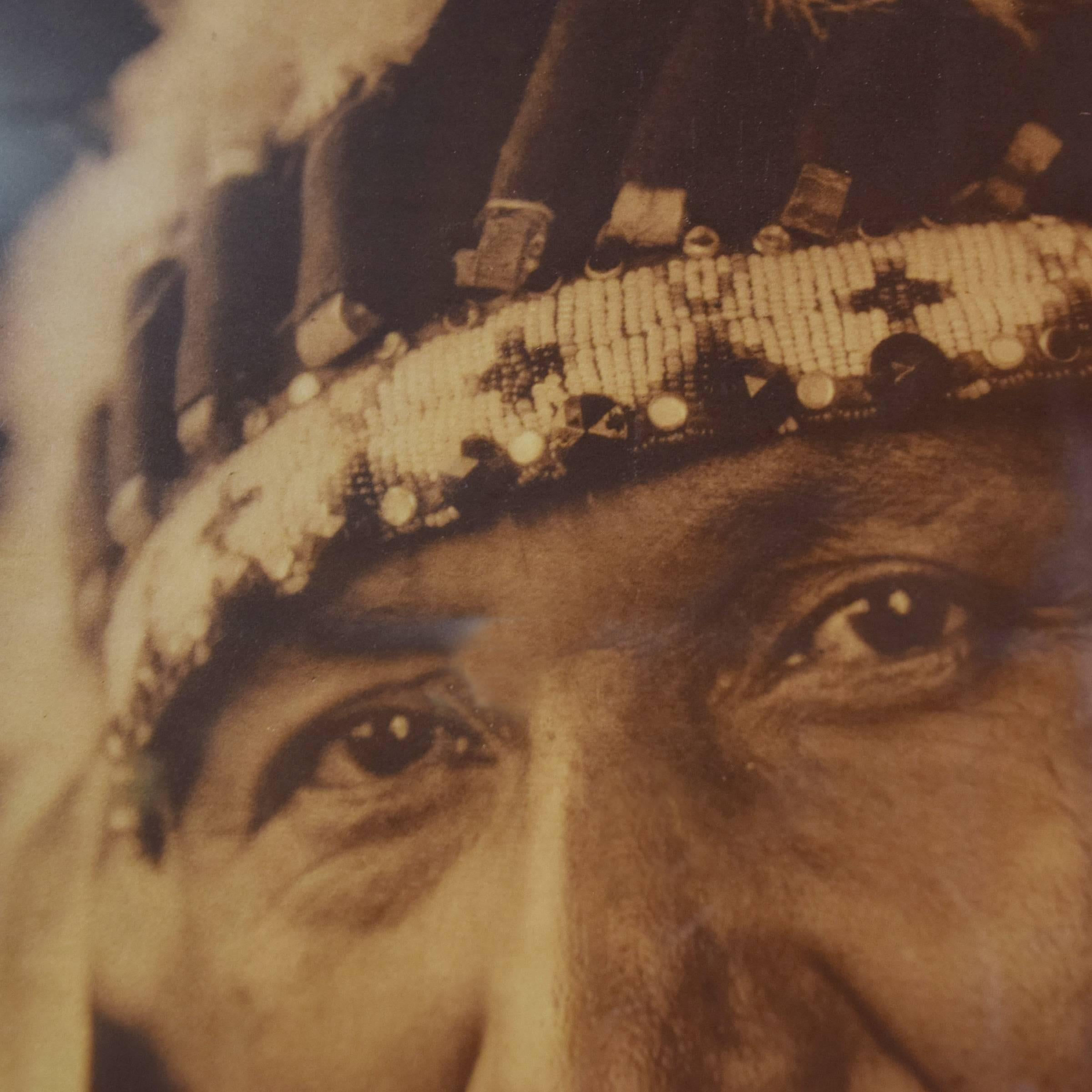 American Lone Chief Oto Photograph by Edward S. Curtis, 1927